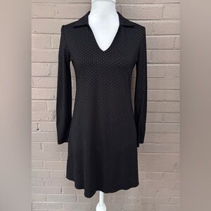 MANGO  MNG NWOT black print minimalist dress XS